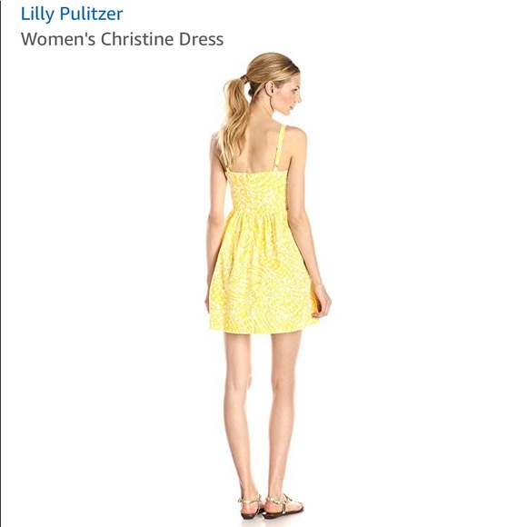 Lilly Pulitzer Christine Yellow Sundress Size 0 - Picture 5 of 5